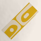 Mid Century Modern Abstract Retro Piquet Minimalist Pattern in Warm Mustard Yellow Yoga Mat Gallery Image 1