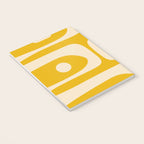 Mid Century Modern Abstract Retro Piquet Minimalist Pattern in Warm Mustard Yellow Notebook Gallery Image 3