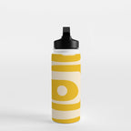 Mid Century Modern Abstract Retro Piquet Minimalist Pattern in Warm Mustard Yellow Water Bottle Gallery Image 3