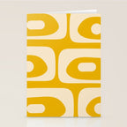 Mid Century Modern Abstract Retro Piquet Minimalist Pattern in Warm Mustard Yellow Stationery Card Gallery Image 2