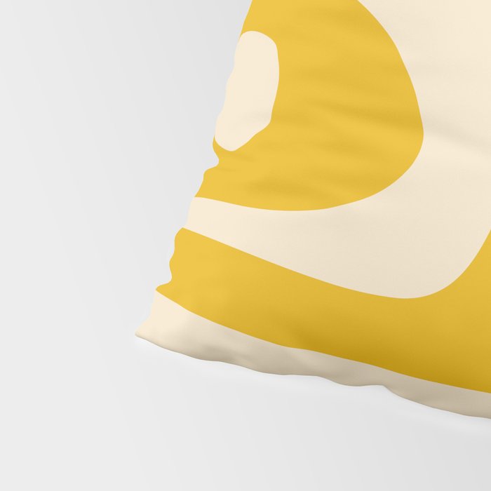 Mid Century Modern Abstract Retro Piquet Minimalist Pattern in Warm Mustard Yellow Pillow Sham Gallery Image 4