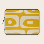 Mid Century Modern Abstract Retro Piquet Minimalist Pattern in Warm Mustard Yellow Laptop Sleeve Gallery Image 1