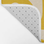 Mid Century Modern Abstract Retro Piquet Minimalist Pattern in Warm Mustard Yellow Bath Mat Gallery Image 2
