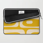 Mid Century Modern Abstract Retro Piquet Minimalist Pattern in Warm Mustard Yellow Laptop Sleeve Gallery Image 2