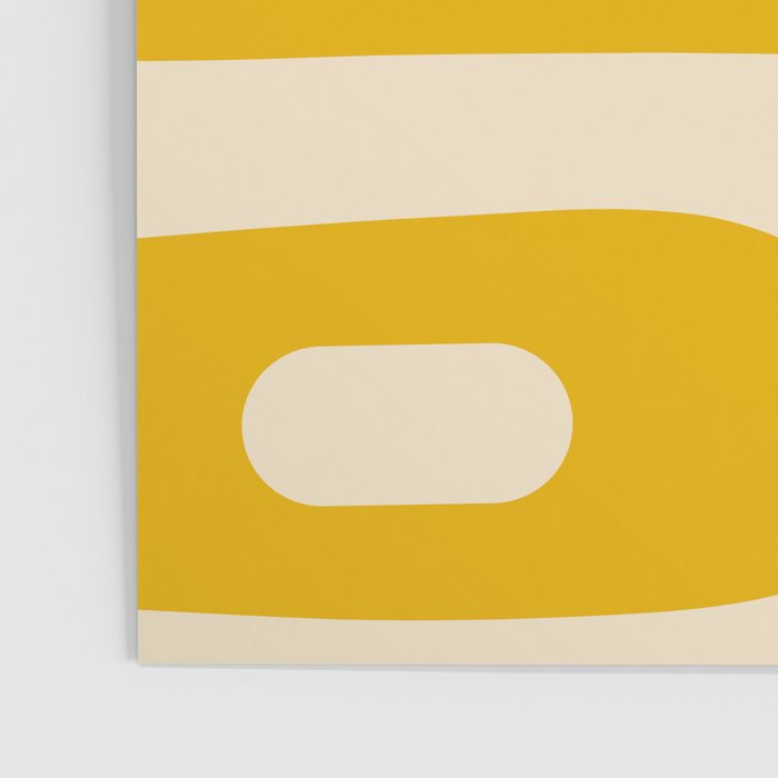 Mid Century Modern Abstract Retro Piquet Minimalist Pattern in Warm Mustard Yellow Poster Gallery Image 3