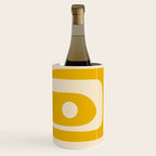 Mid Century Modern Abstract Retro Piquet Minimalist Pattern in Warm Mustard Yellow Wine Chiller Gallery Image 2