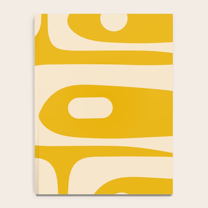 Mid Century Modern Abstract Retro Piquet Minimalist Pattern in Warm Mustard Yellow Notebook Gallery Image 4