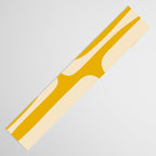 Mid Century Modern Abstract Retro Piquet Minimalist Pattern in Warm Mustard Yellow Table Runner Gallery Image 3
