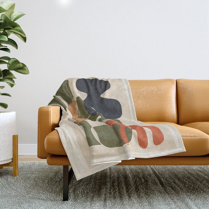 Organic Rhythms 1 Throw Blanket Gallery Image 1