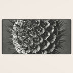 Phacelia Tanacetifolia Lacy Phacelia wonders of nature black and white photograph by Karl Blossfeldt Desk Mat Gallery Image 3