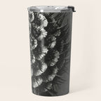 Phacelia Tanacetifolia Lacy Phacelia wonders of nature black and white photograph by Karl Blossfeldt Travel Mug Gallery Image 2