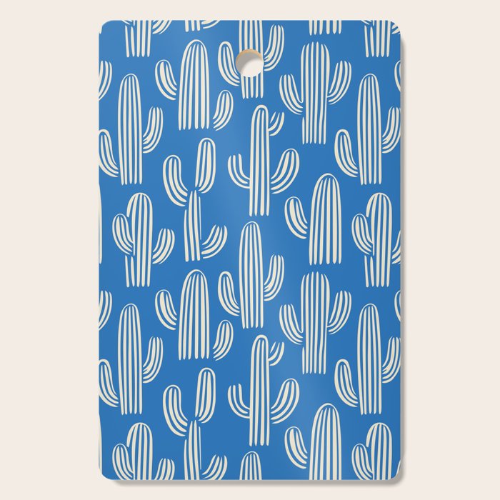Cactus plant hand drawn pattern Cutting Board Gallery Image 1