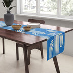 Cactus plant hand drawn pattern Table Runner Gallery Image 2