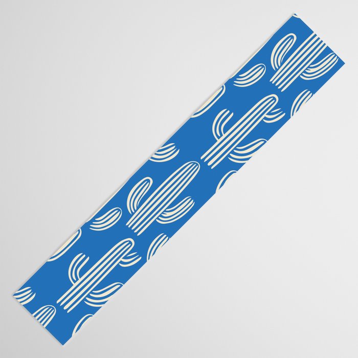 Cactus plant hand drawn pattern Table Runner Gallery Image 3