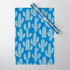 Cactus plant hand drawn pattern Wrapping Paper Gallery Image 1