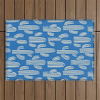 Cactus plant hand drawn pattern Outdoor Rug Gallery Image 1