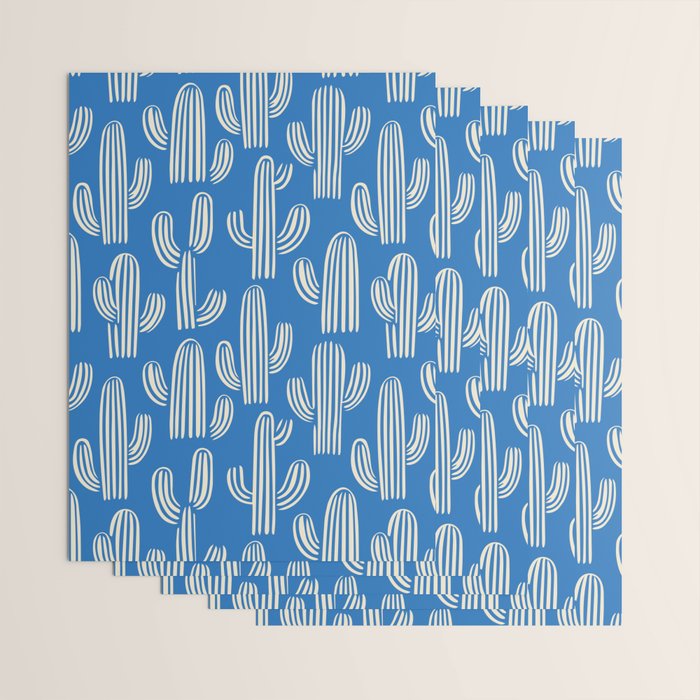 Cactus plant hand drawn pattern Wrapping Paper Gallery Image 3