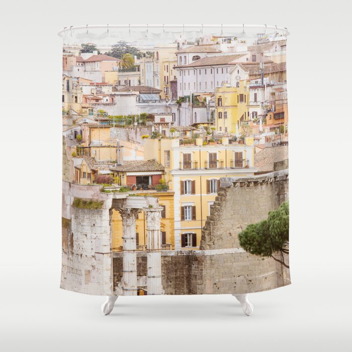 Roman Vista - Rome Italy Architecture,  Shower Curtain Gallery Image 1