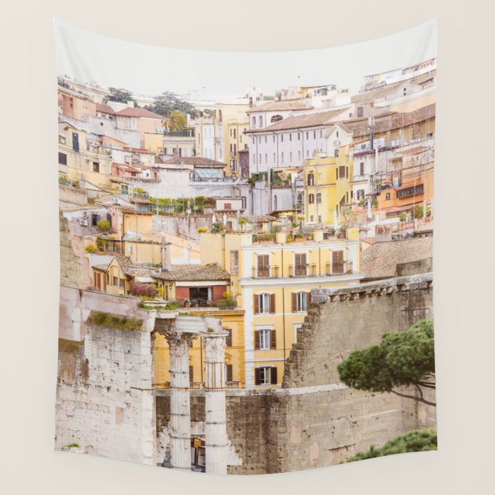 Roman Vista - Rome Italy Architecture,  Wall Tapestry Gallery Image 1