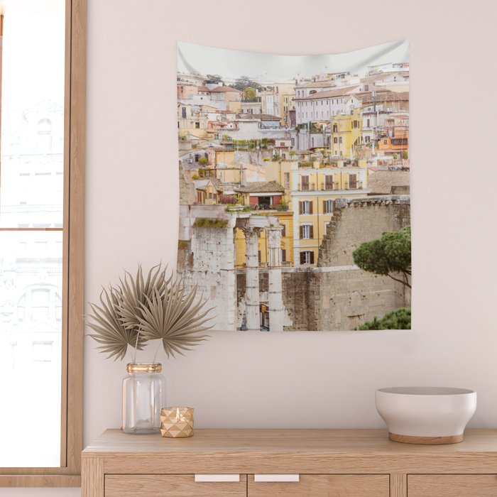 Roman Vista - Rome Italy Architecture,  Wall Tapestry Gallery Image 2