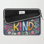 Be kind, floral Laptop Sleeve Gallery Image 2