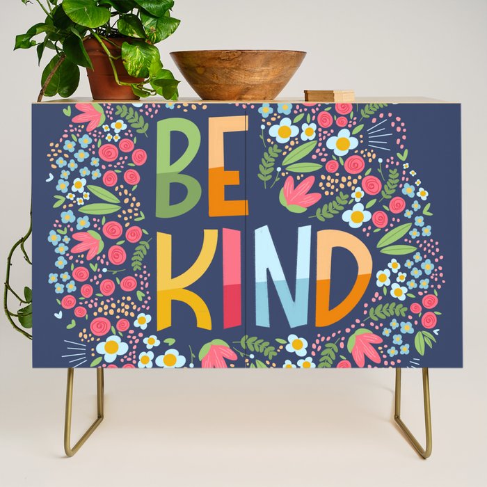 Be kind, floral Credenza Gallery Image 1