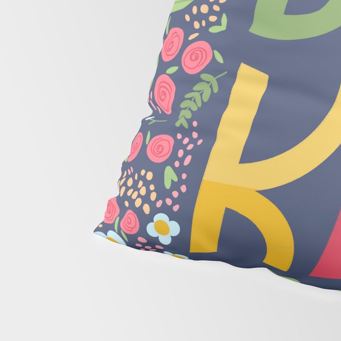 Be kind, floral Pillow Sham Gallery Image 4