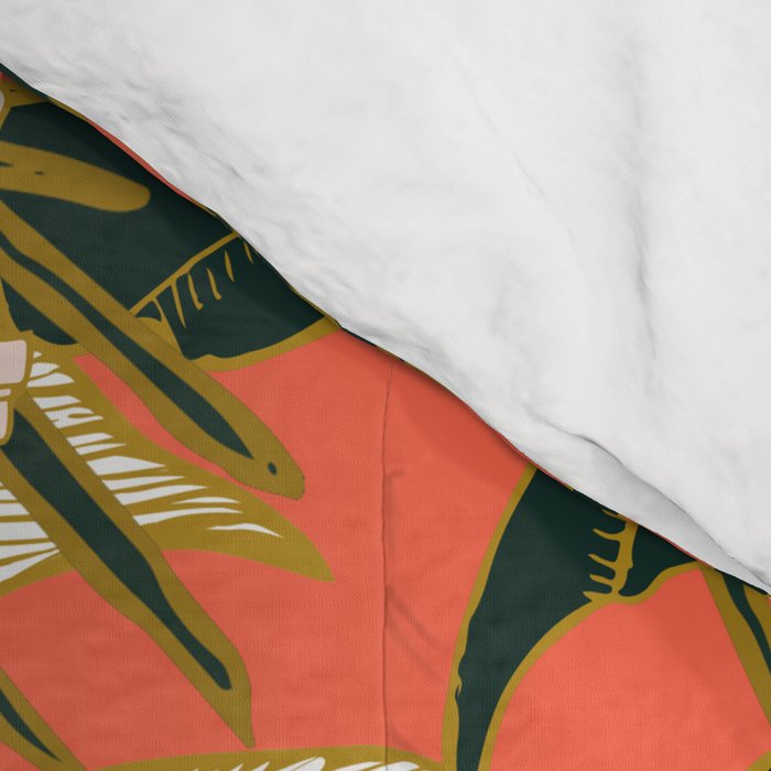 Flowering tropical coral bloom Comforter Gallery Image 4
