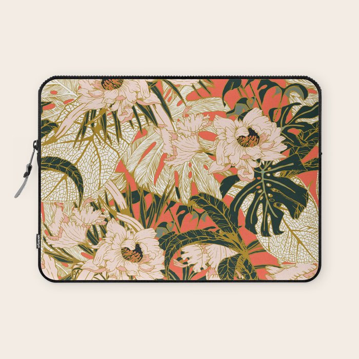 Flowering tropical coral bloom Laptop Sleeve Gallery Image 1