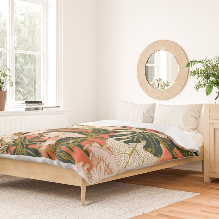 Flowering tropical coral bloom Duvet Cover Gallery Image 2