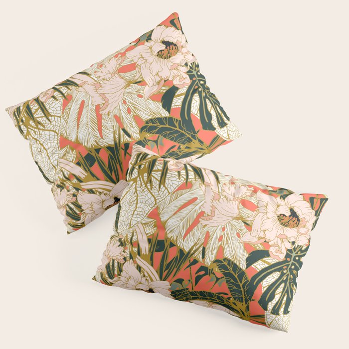 Flowering tropical coral bloom Pillow Sham Gallery Image 3