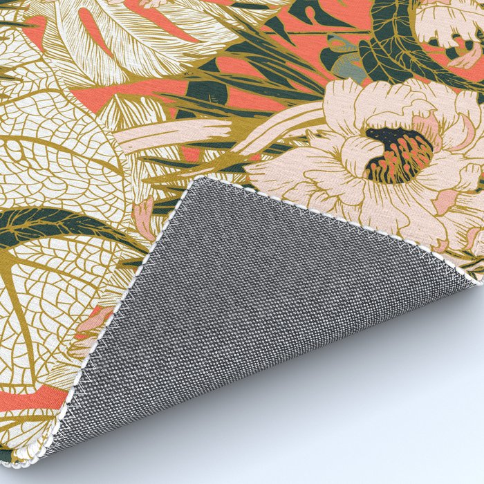 Flowering tropical coral bloom Rug Gallery Image 4