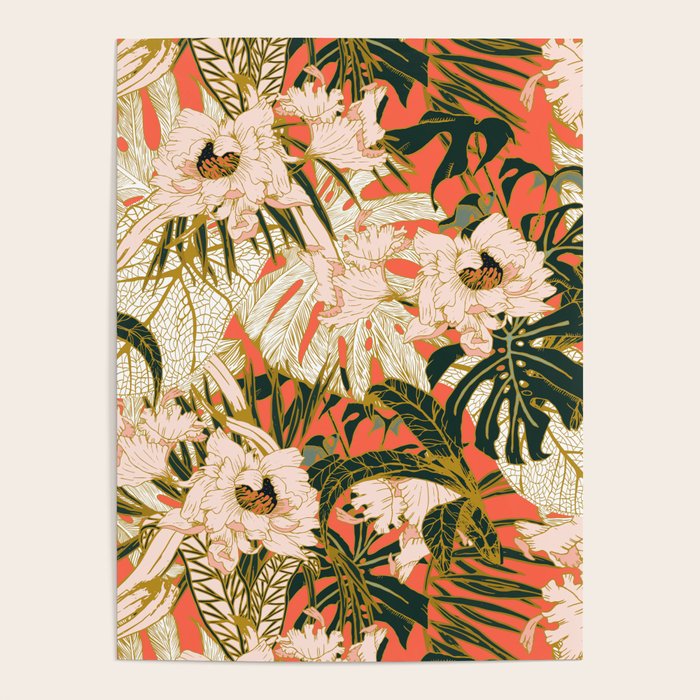 Flowering tropical coral bloom Poster Gallery Image 1