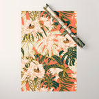 Flowering tropical coral bloom Wrapping Paper Gallery Image 1