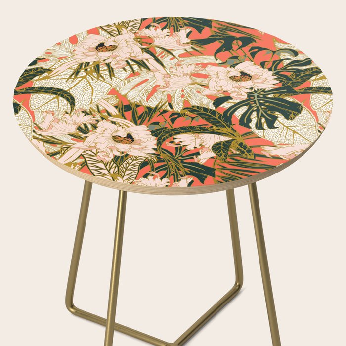 Flowering tropical coral bloom Side Table Gallery Image 2