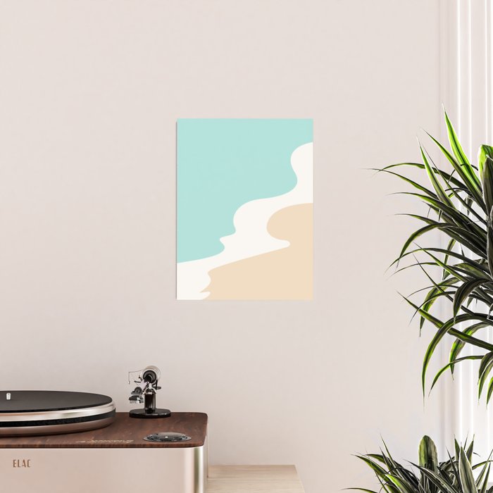 Sand and Sea Coastal Shoreline Poster Gallery Image 2