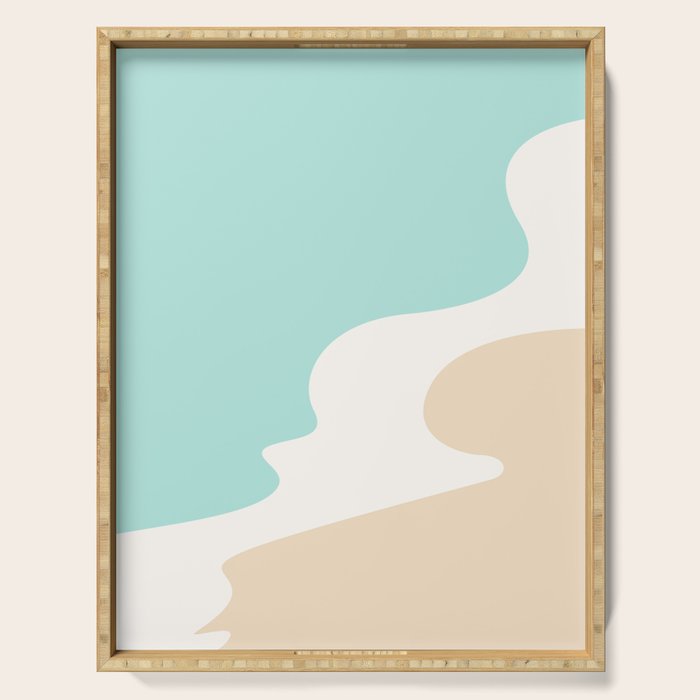 Sand and Sea Coastal Shoreline Serving Tray Gallery Image 1
