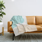 Sand and Sea Coastal Shoreline Throw Blanket Gallery Image 1