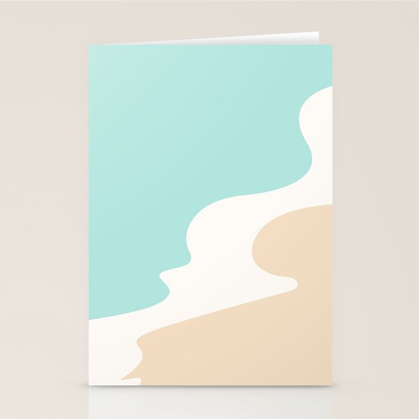 Sand and Sea Coastal Shoreline Stationery Card Gallery Image 2