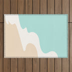 Sand and Sea Coastal Shoreline Outdoor Rug Gallery Image 1