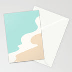 Sand and Sea Coastal Shoreline Stationery Card Gallery Image 2