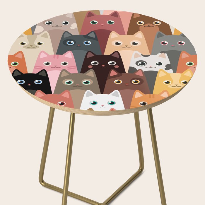 Cats Pattern Side Table Gallery Image 2