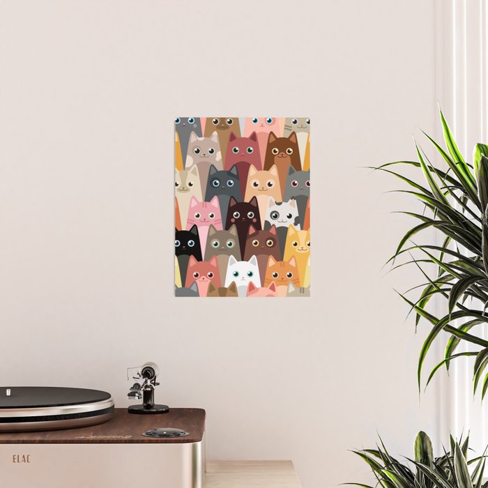 Cats Pattern Poster Gallery Image 2