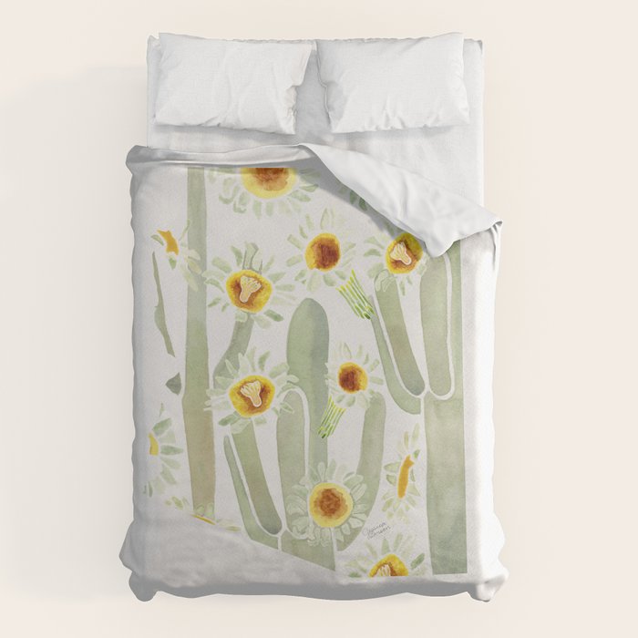 Arizona State Saguaro Cactus Blossoms Duvet Cover Gallery Image 6