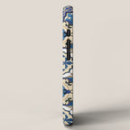 Mediterranean Vintage Portuguese Tile Pattern Blue White & Gold Art iPhone Case Gallery Image 2
