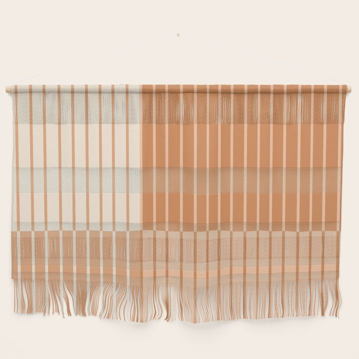 Color Block Line Abstract LXXIII Pantone Peach Fuzz Wall Hanging Gallery Image 1