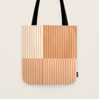 Color Block Line Abstract LXXIII Pantone Peach Fuzz Tote Bag Gallery Image 1