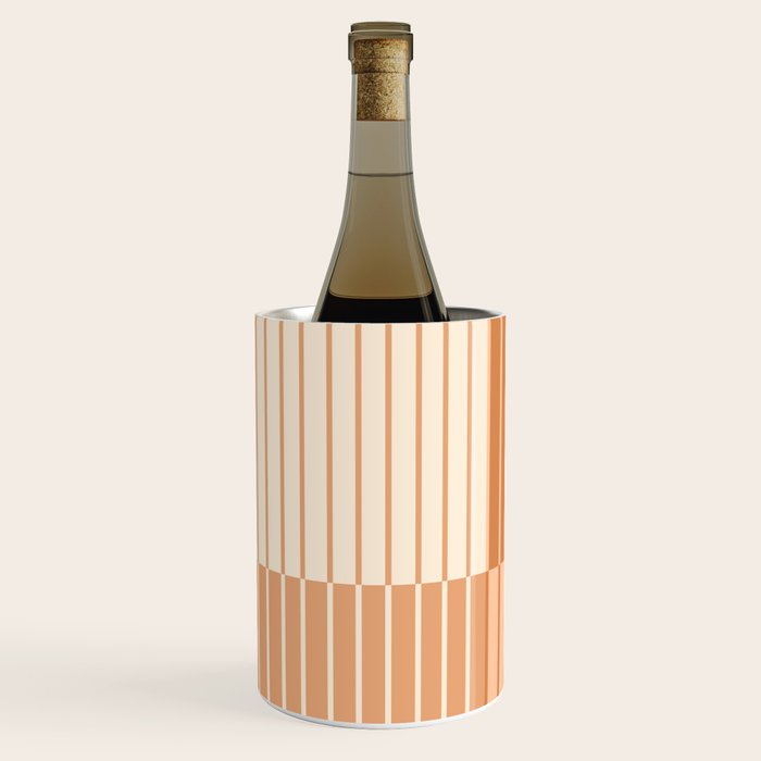 Color Block Line Abstract LXXIII Pantone Peach Fuzz Wine Chiller Gallery Image 2