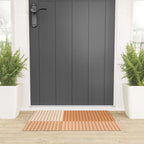 Color Block Line Abstract LXXIII Pantone Peach Fuzz Welcome Mat Gallery Image 3