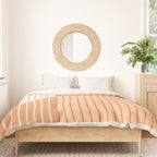 Color Block Line Abstract LXXIII Pantone Peach Fuzz Duvet Cover Gallery Image 3